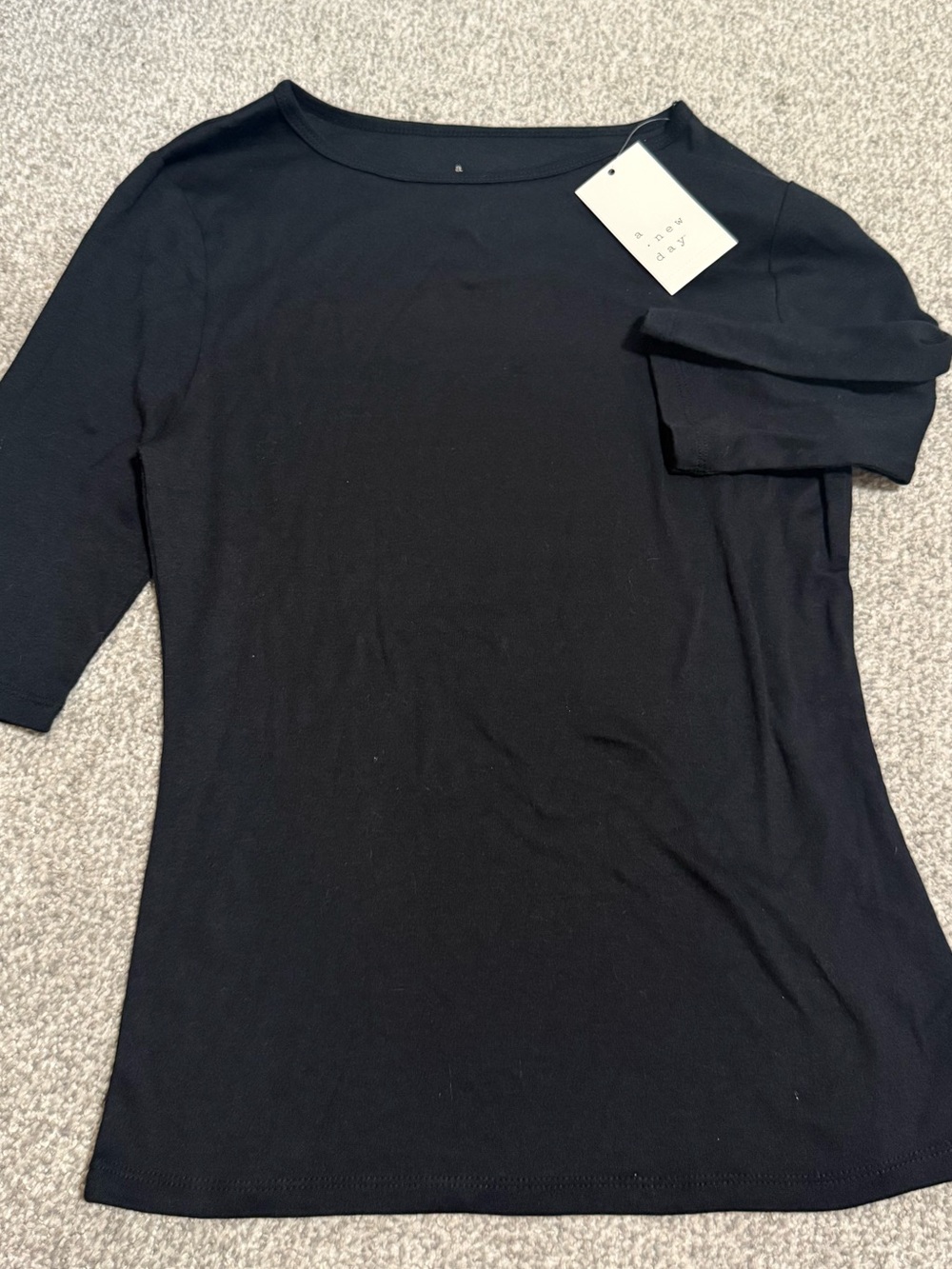 Black 3/4 sleeve brand new shirt